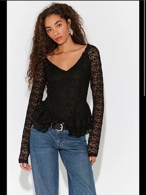 NWT Free People Stella Long Sleeve Top